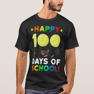 Tennis Ball Sport I Kicked 100 Days of School Teac T-Shirt