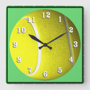 Tennis Ball Sport Wall Clock White Numbers