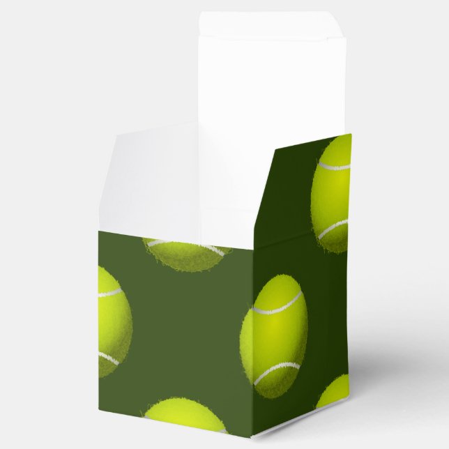 Tennis Ball Sports Favor Box (Opened)