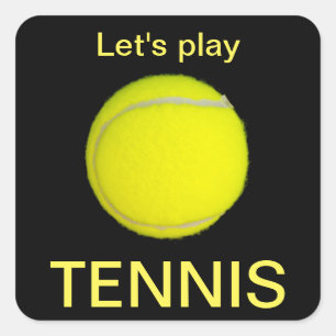 Tennis ball square sticker