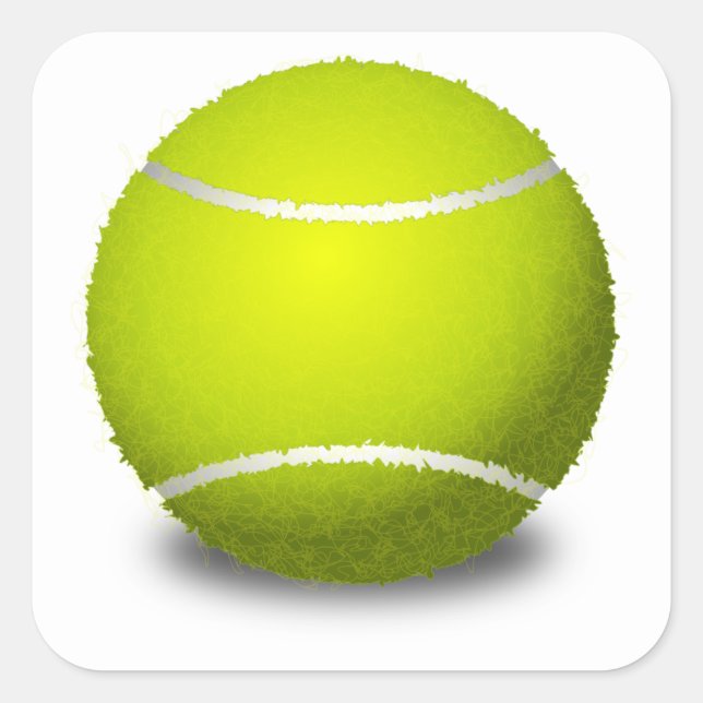 Tennis Ball Square Sticker (Front)