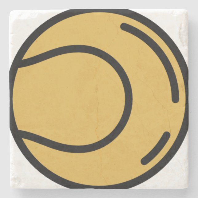 tennis-ball stone coaster (Front)