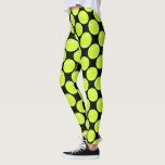 Tennis Ball Tennis Player Compression Pants<br><div class="desc">Tennis Ball Tennis Player Compression Pants: Cute and simple leggings for tennis players with bright yellow tennis balls on a black background. You can change the background colour from black to any other colour you want by clicking the "Customize" button, and then selecting a colour where it says "Select a...</div>
