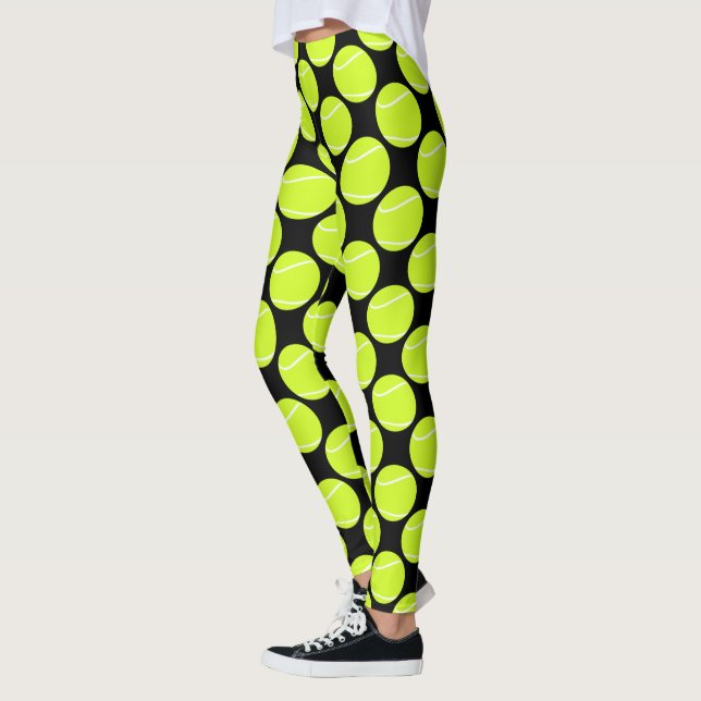 Tennis Ball Tennis Player Compression Pants (Left)