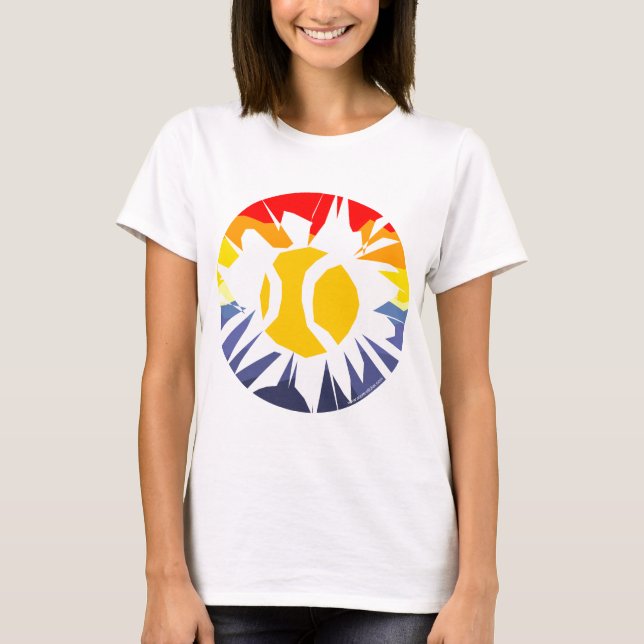 Tennis Ball Tie Break T shirt for women and girls (Front)