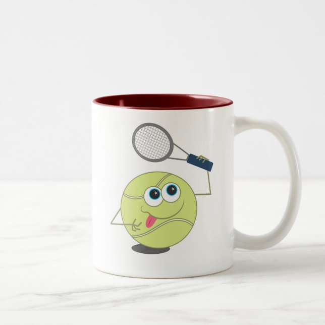Tennis Ball Two-Tone Coffee Mug (Right)