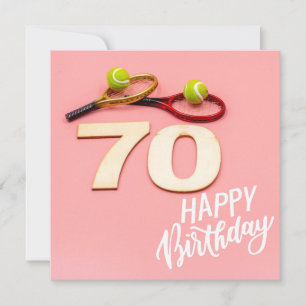 Tennis ball with 70th Birthday  with love 