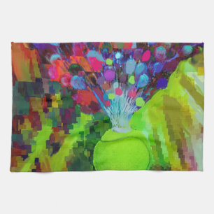 Tennis ball with balloons kitchen towel
