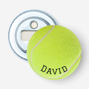 Tennis Ball With Custom Name Bottle Opener