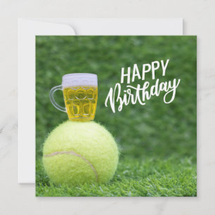 Tennis ball with Happy Birthday  with love 
