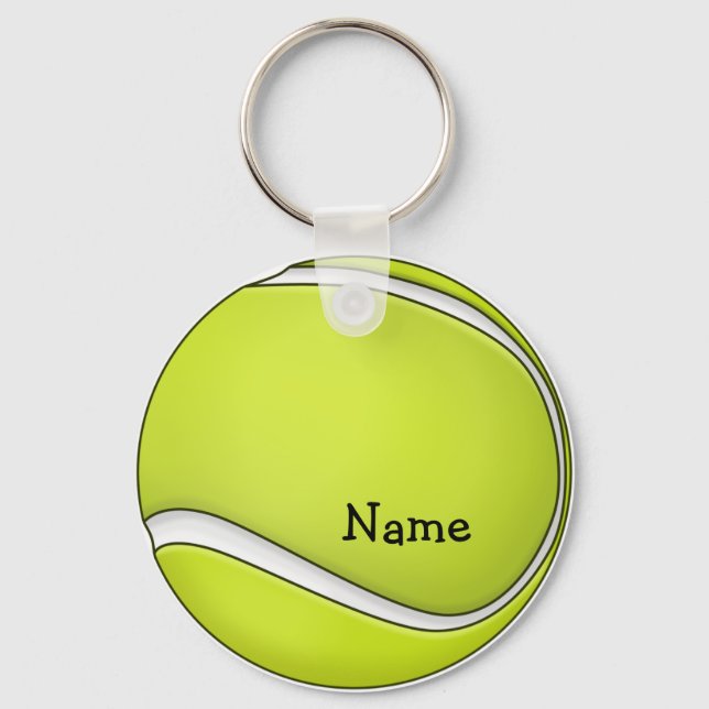 Tennis Ball with Name Keychain (Front)