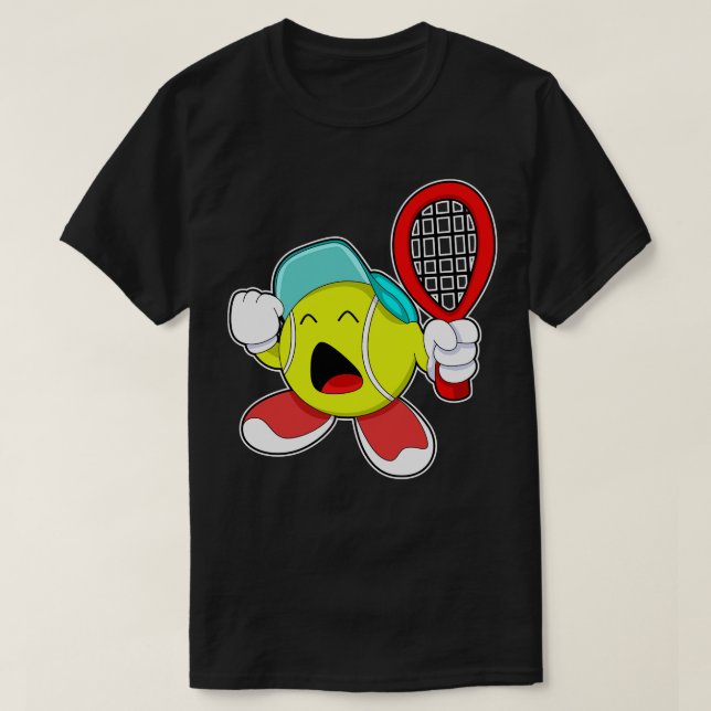 Tennis ball with Tennis racket 1 T-Shirt (Design Front)