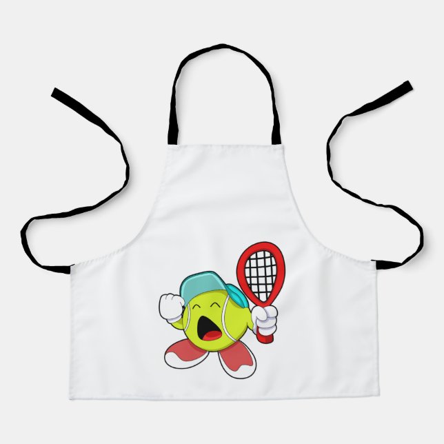 Tennis ball with Tennis racket Apron (Front)