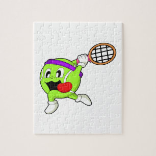 Tennis ball with Tennis racket Jigsaw Puzzle