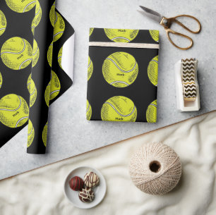 Tennis ball wrapping paper