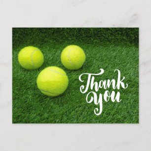 Tennis balle avec mot carte de remerciements