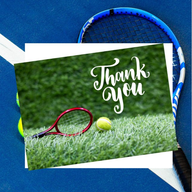Tennis balle avec mot carte de remerciements (Créateur téléchargé)