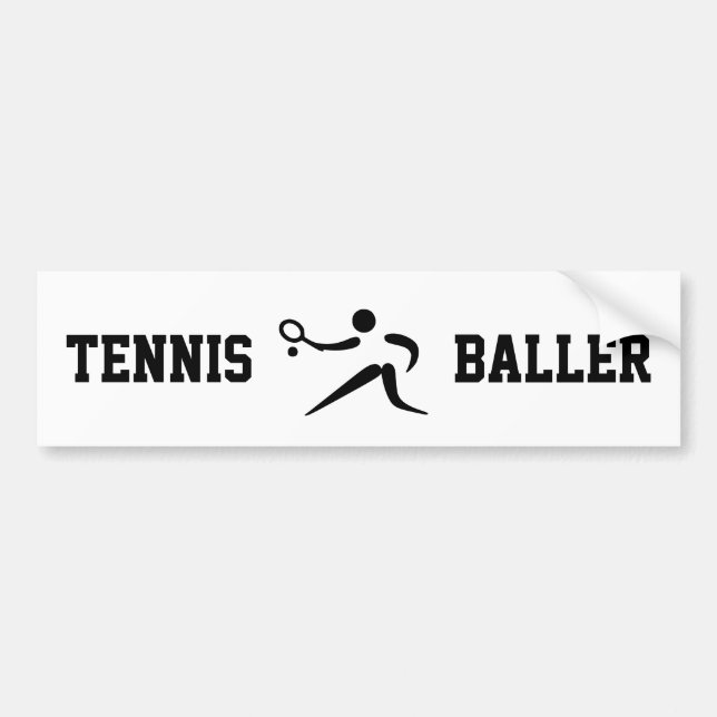 Tennis Baller Bumper Sticker (Front)
