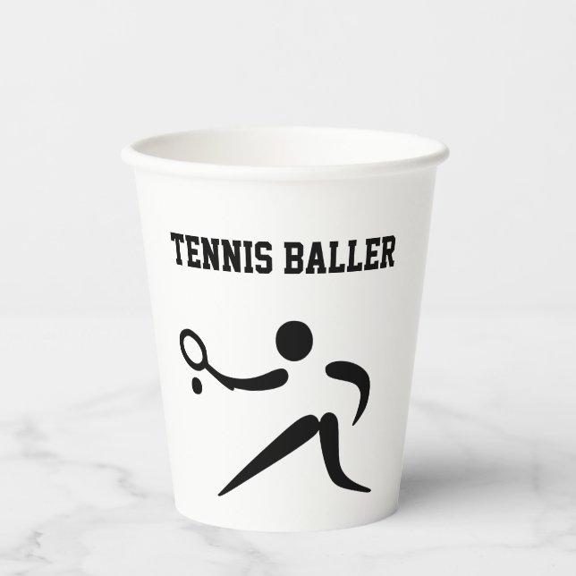 Tennis Baller Paper Cups (Front)