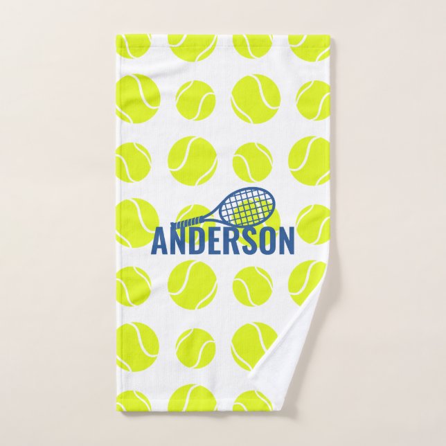 Tennis Balls Nom personnalisé Sports (Serviette à main)