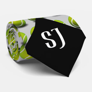 Tennis Balls Pattern   Monogram Sport Tie