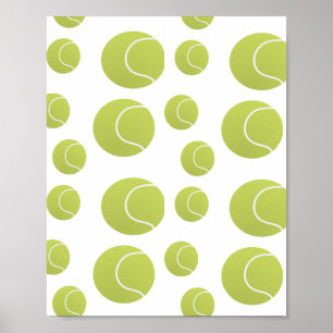 tennis balls pattern poster