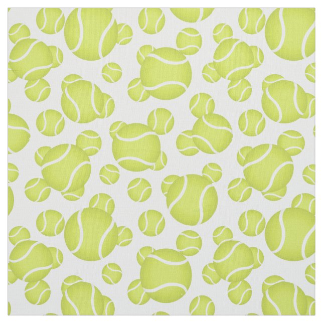tennis balls pattern sports fabric (Swatch)