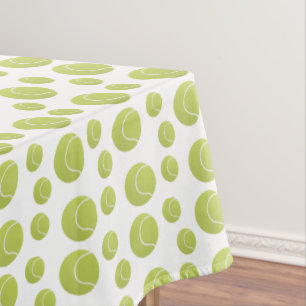 tennis balls pattern tablecloth