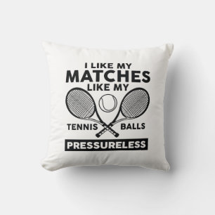 Tennis Balls Pressureless Throw Pillow