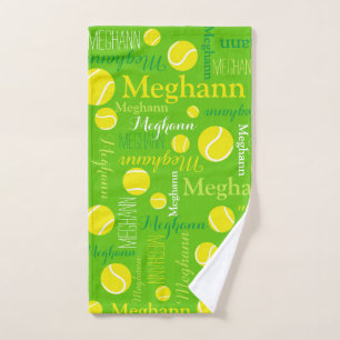 Tennis balls sport jaune, vert nom personnalisé