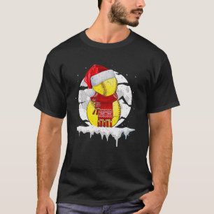 Tennis Balls With Santa Hat Funny Christmas Xmas P T-Shirt
