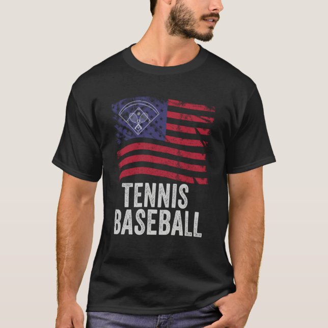 Tennis Baseball Fun Game for All Ages Perfect Outd T-Shirt (Front)