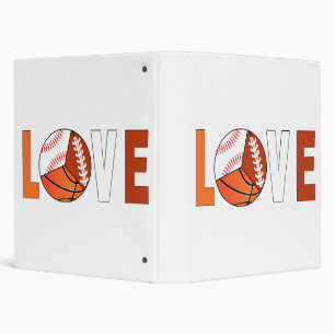 Tennis Basketball Baseball Football Lover Binder