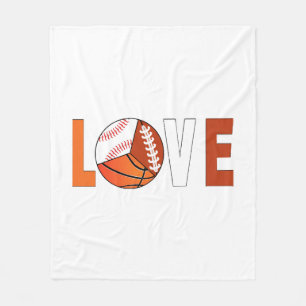 Tennis Basketball Baseball Football Lover Fleece Blanket