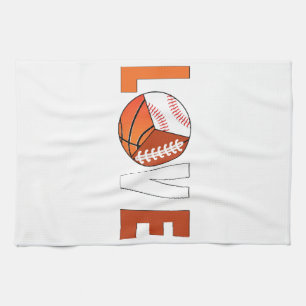 Tennis Basketball Baseball Football Lover Kitchen Towel