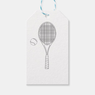 Tennis Bat & Ball Gift Tag