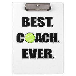 Tennis Best Coach Ever Clipboard