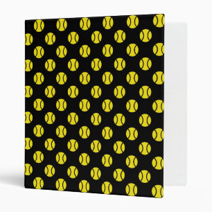 Tennis binder with yellow ball pattern Custom
