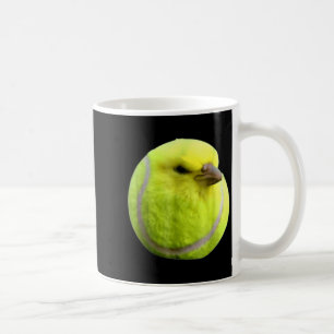 Tennis Bird Meme Round Budgie Tennis Ball Coffee Mug