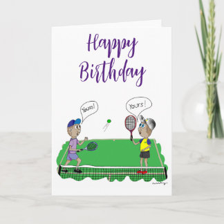 Tennis Birthday Card