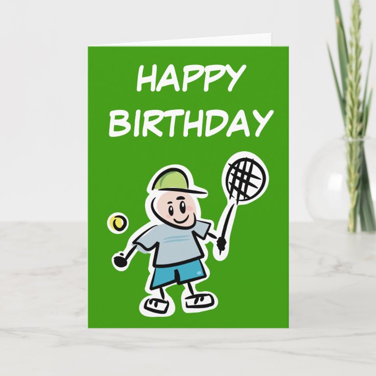 Tennis Birthday Card | Zazzle