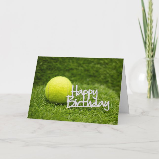 Tennis Birthday Love on green Card (Front)