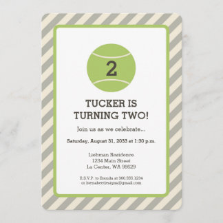 Tennis Birthday Party Invitation