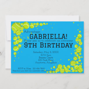 Tennis Birthday Party Invitation