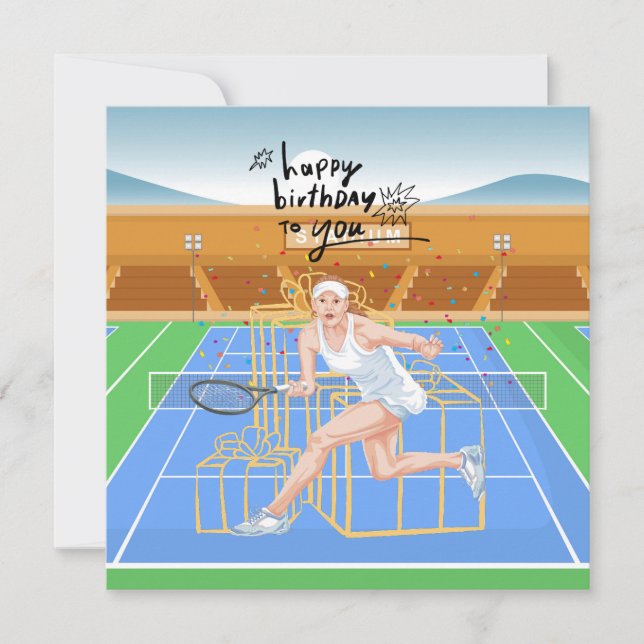 Tennis  Birthday Special Wish for Tennis Player  (Front)