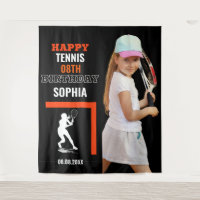 Tennis Birthday, Tennis Girl Player Backdrops