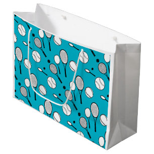 Tennis blue fun large gift bag
