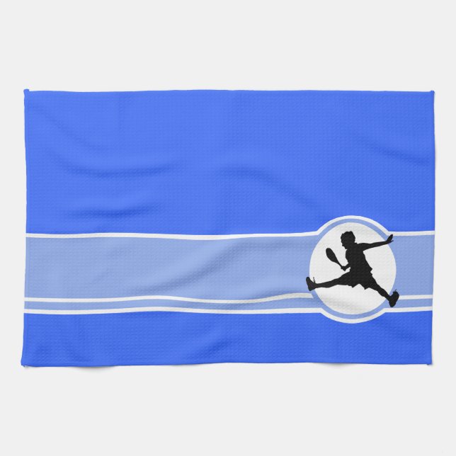 Tennis; Blue Kitchen Towel (Horizontal)