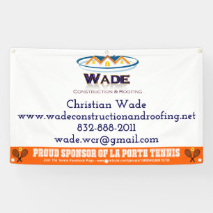Tennis Booster Club Personalized Banner