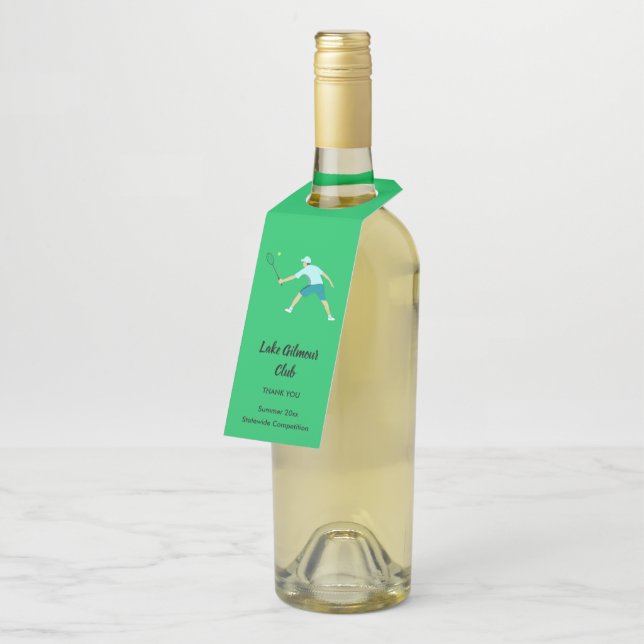 Tennis Bottle Tag (Angled)